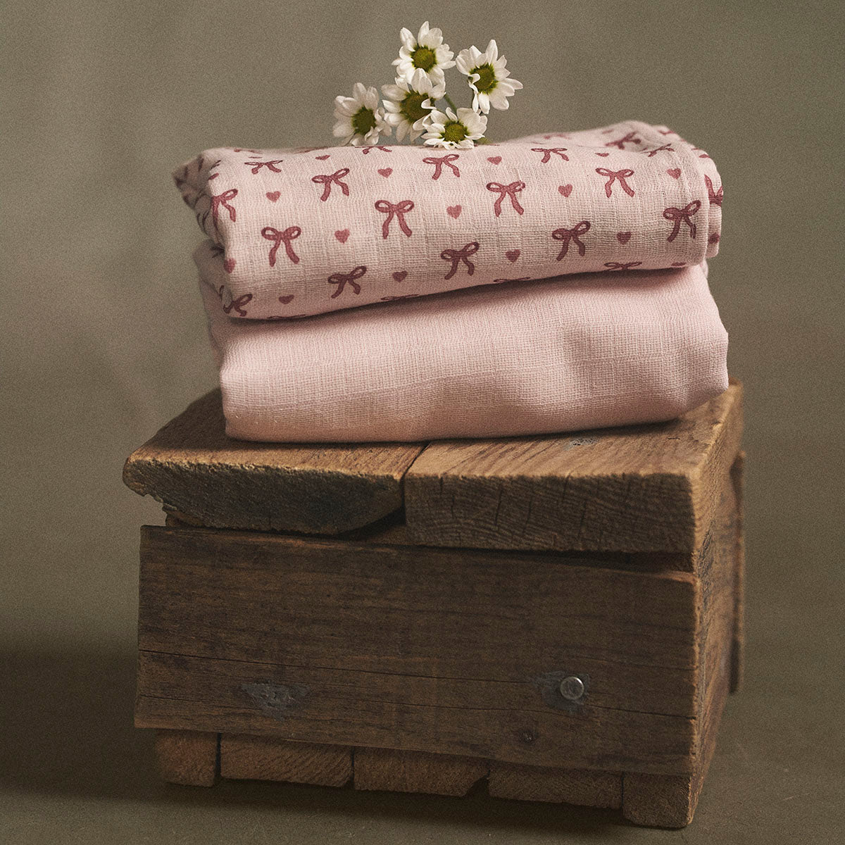 Bowsome-musliiniliina, 2 kpl, roosa