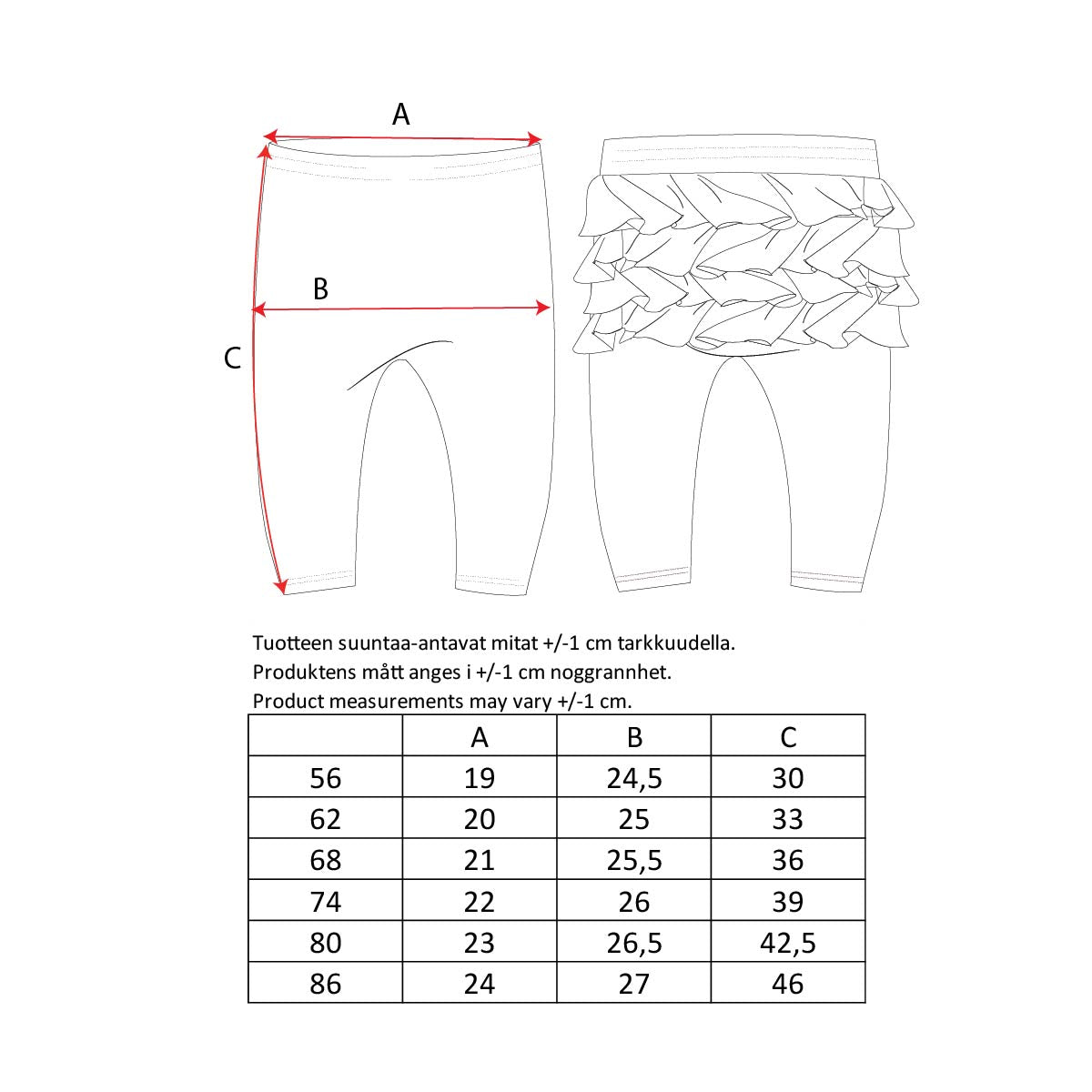 Danni-housut vauvalle, tummanroosa