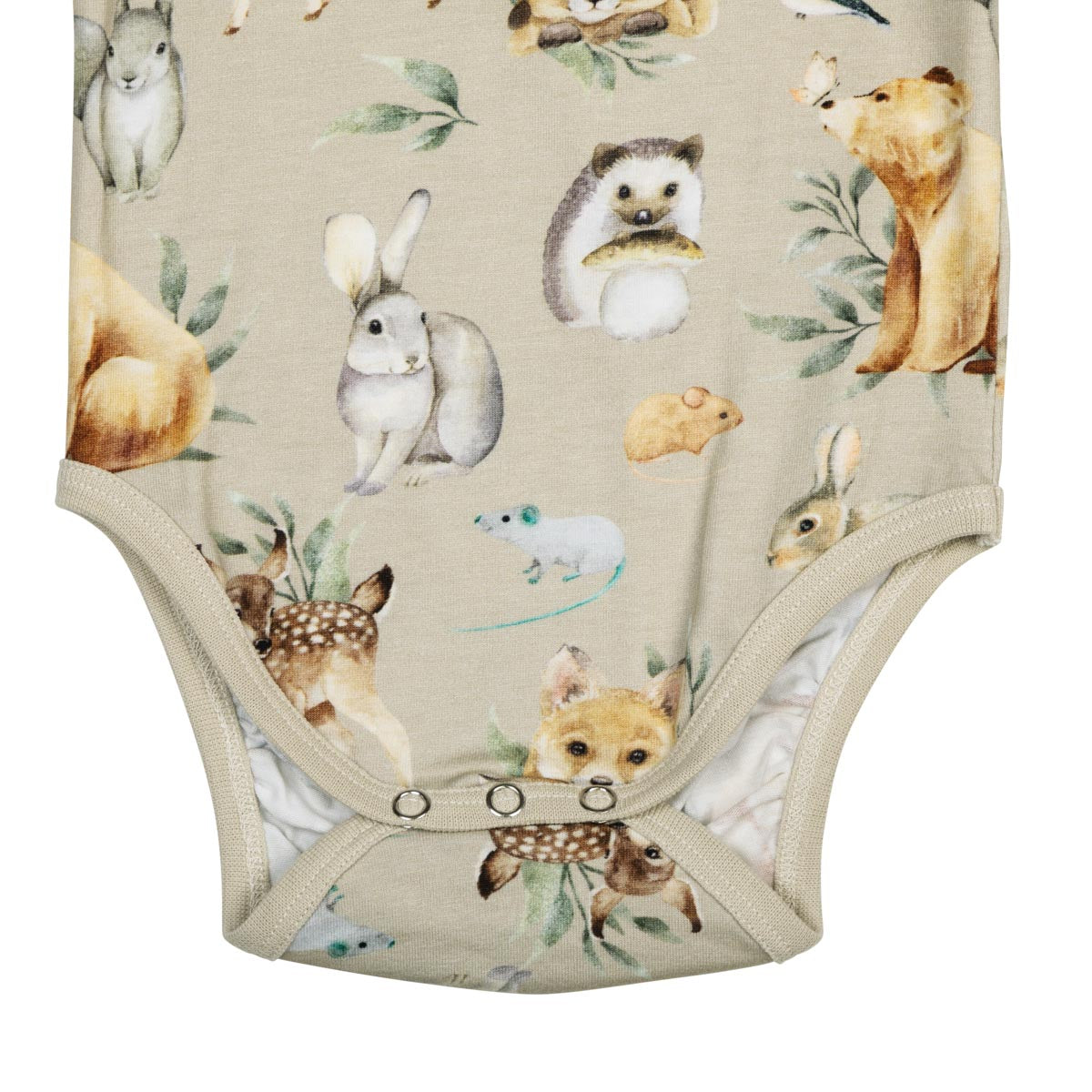 Metsäneläimet-body, beige