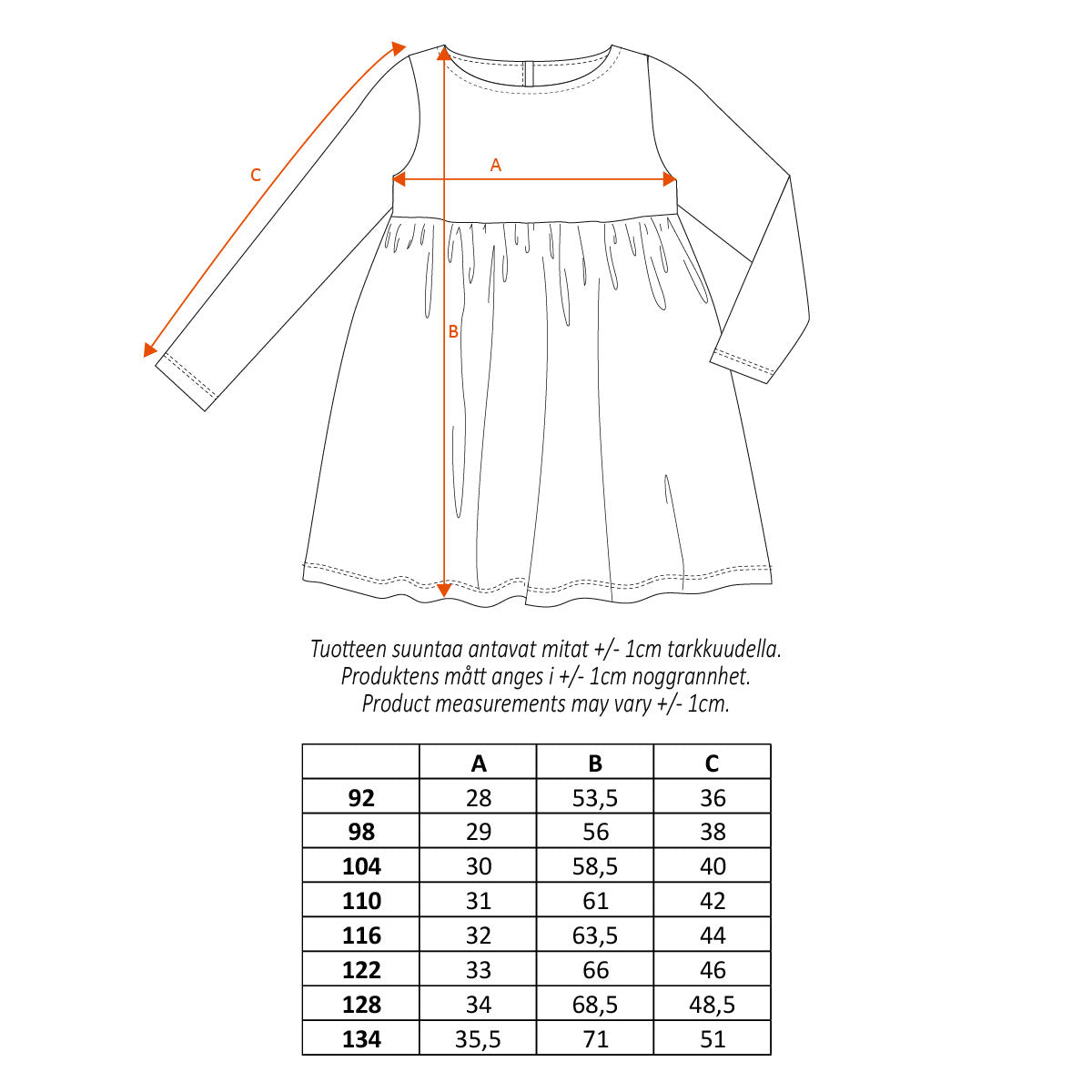 Orvokki-mekko, beige