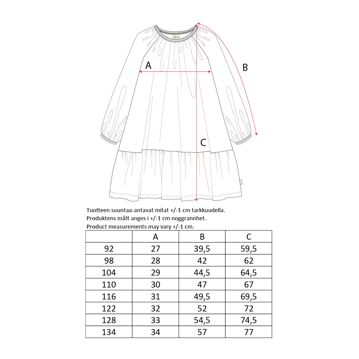 Mirabelis-mekko, roosa