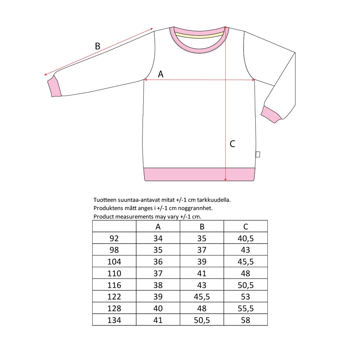 Reitti-collegepaita, beige