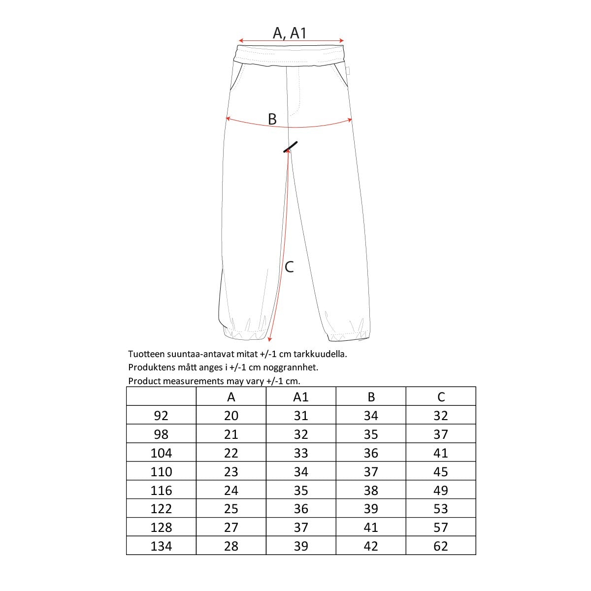 Laila-housut Sydämet, sininen