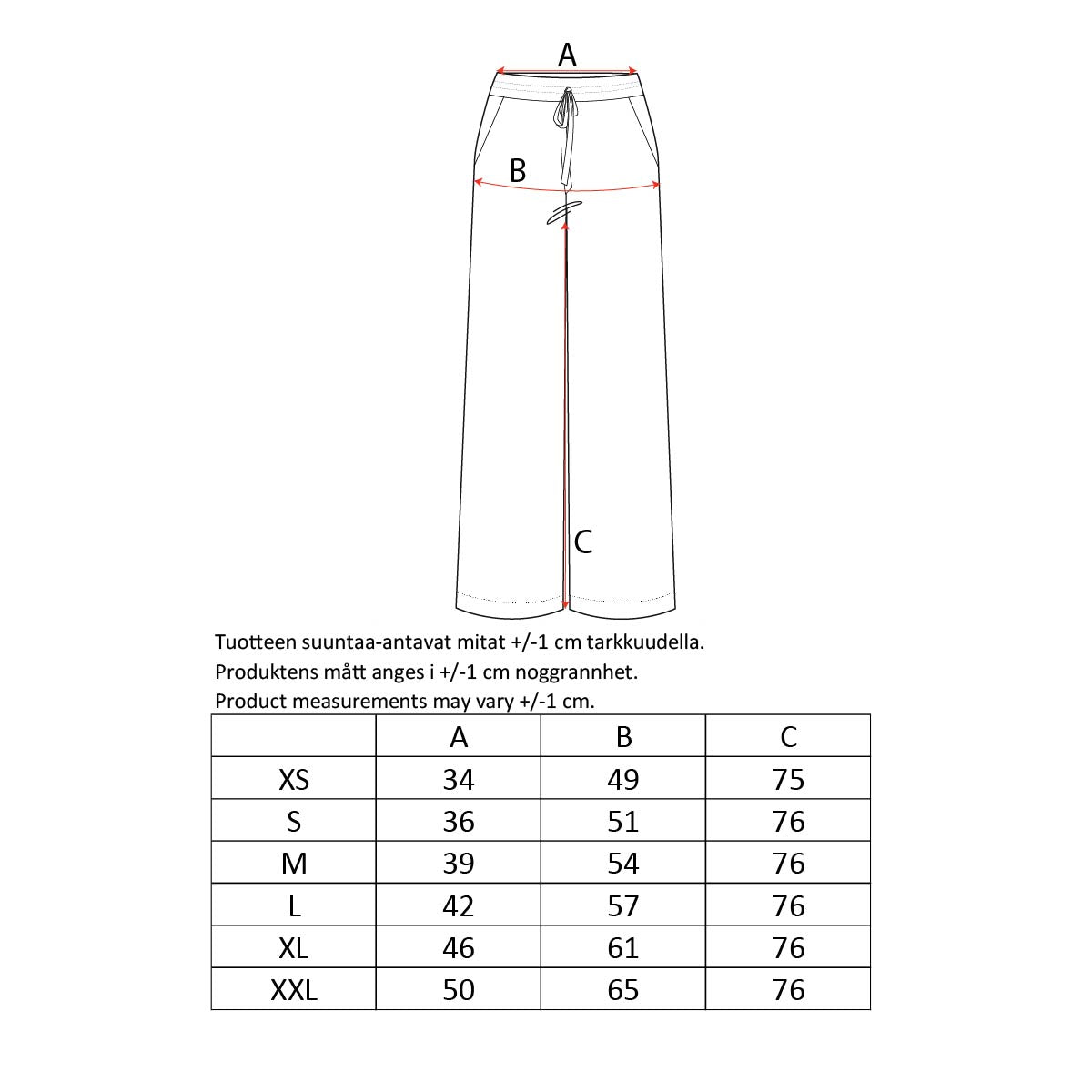 Lumina-housut aikuisille, roosa