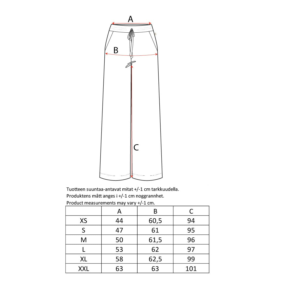 Lumina-housut aikuisille, beige