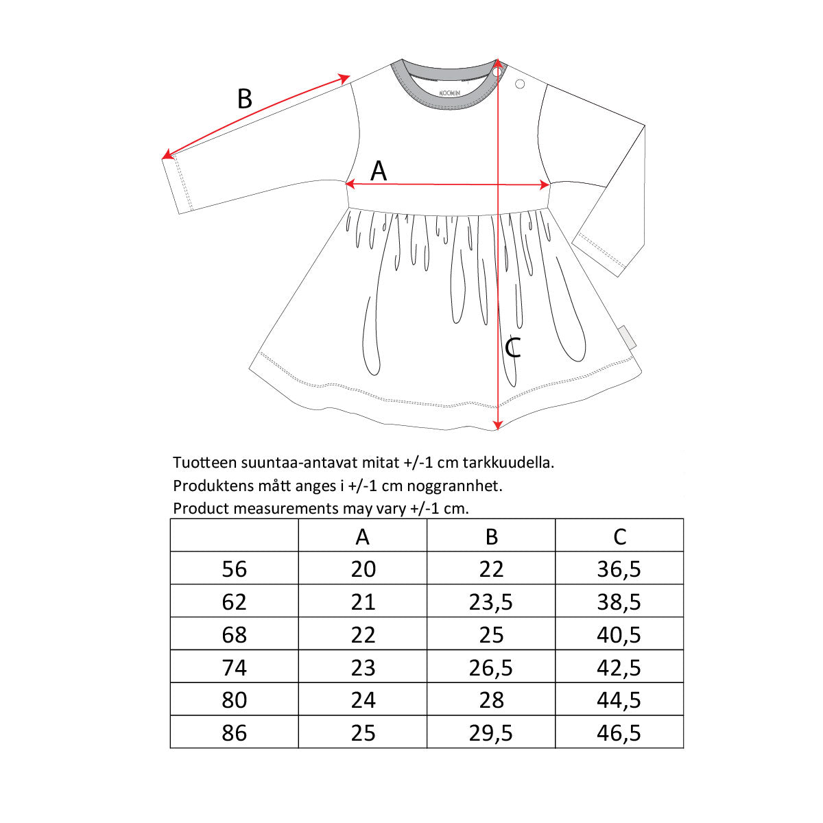 Bowsome-bodymekko vauvalle, roosa