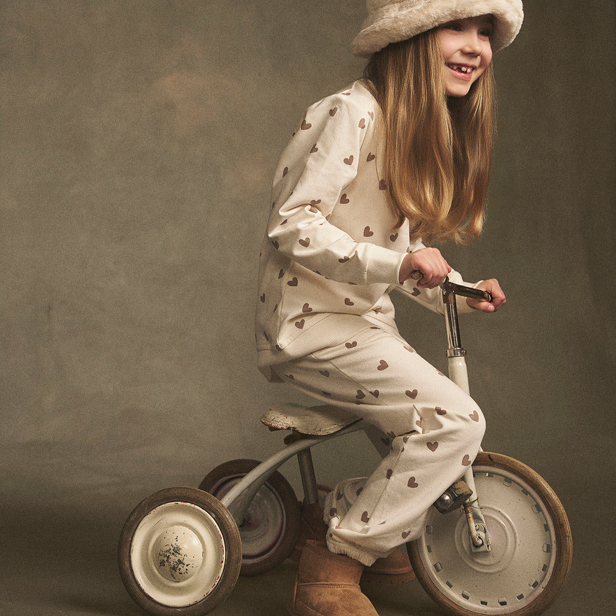 Lilibel-collegehousut, luonnonvalkoinen