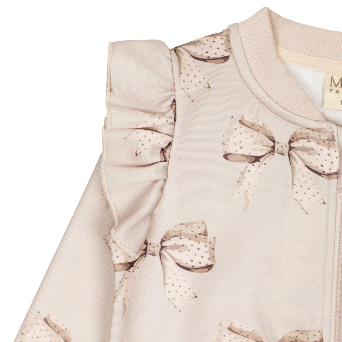 Rosette-verkkatakki, beige