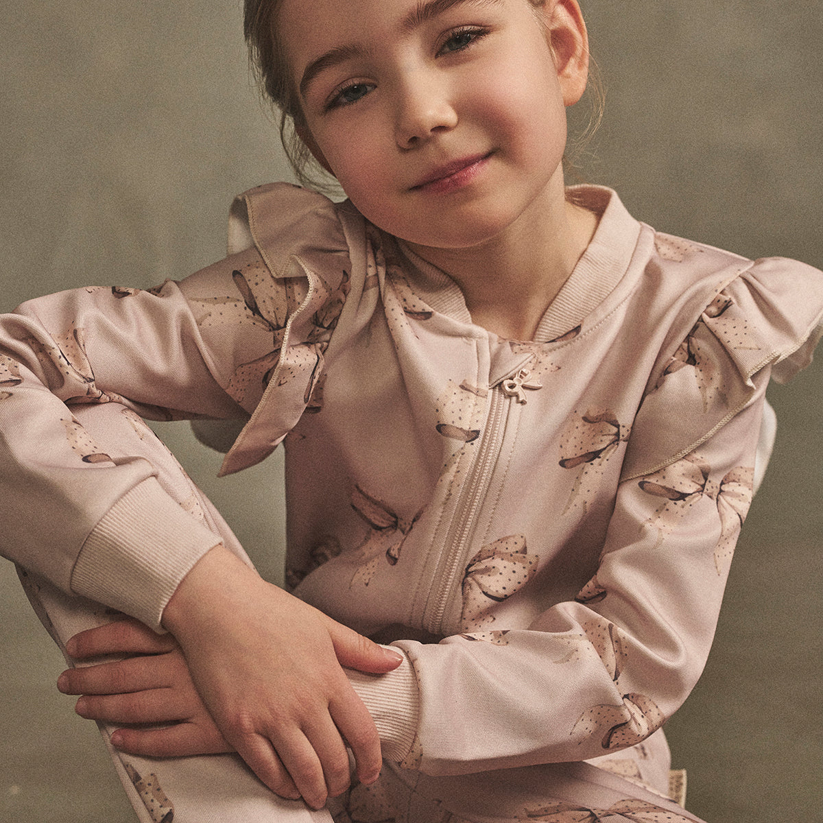 Rosette-verkkatakki, beige