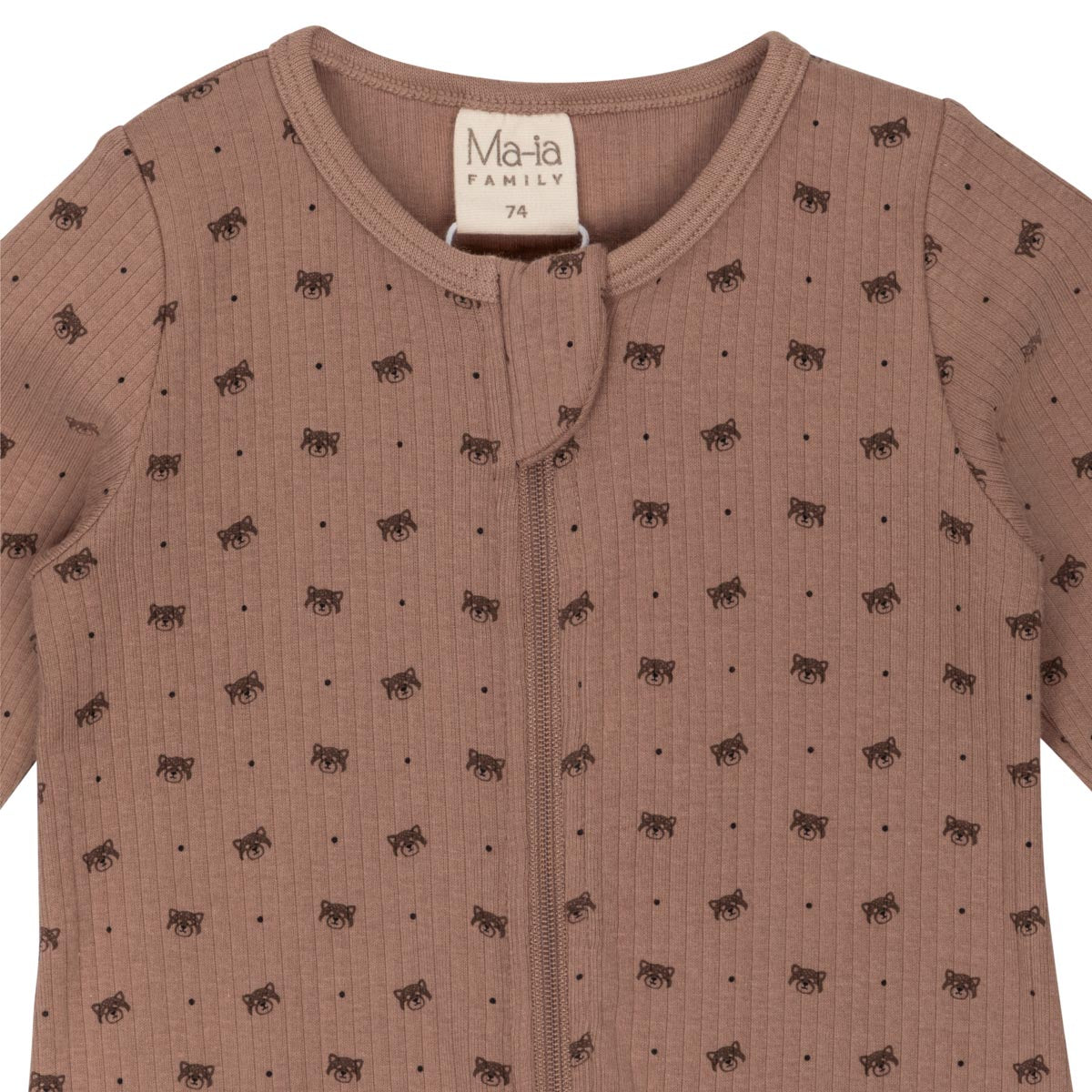 Pikkupanda-pyjama vauvalle, nougat