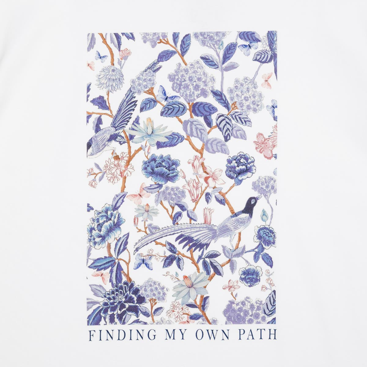 Serena-t-paita, Sinilintu, luonnonvalkoinen