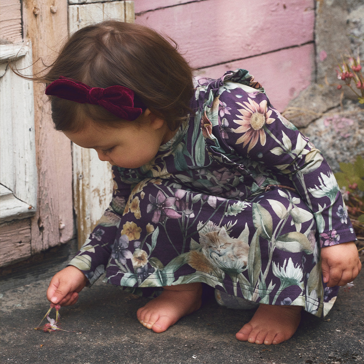 Kissanminttu-mekko vauvalle, violetti
