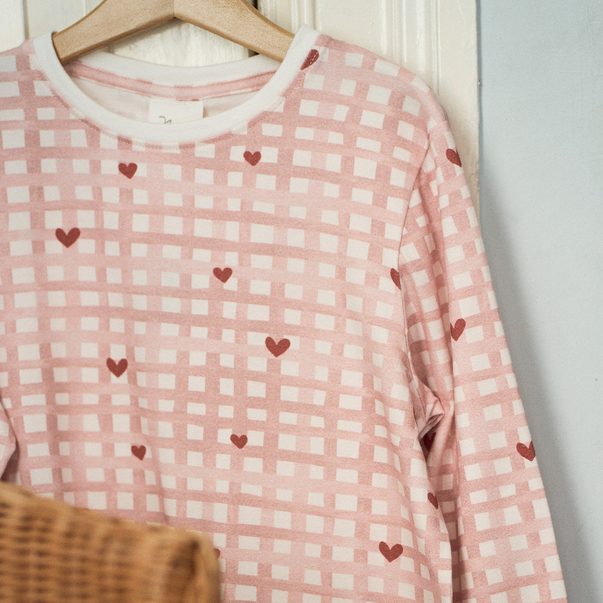 Herttaruutu-pyjama, vaaleanpunainen