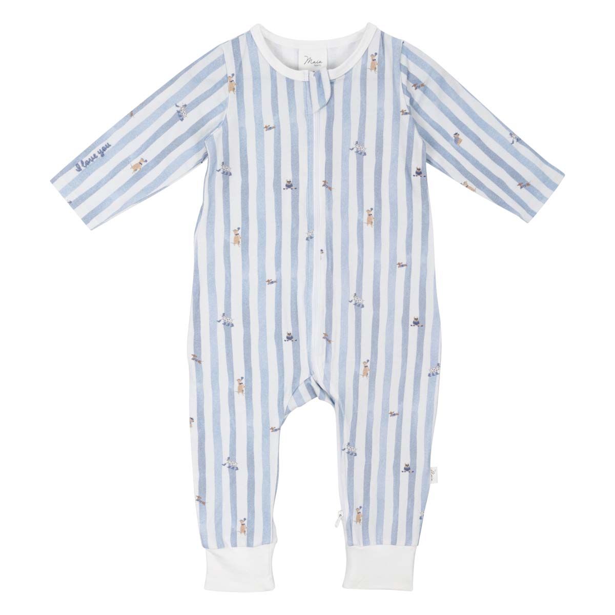 Koiraraita-pyjama vauvalle, vaaleansininen