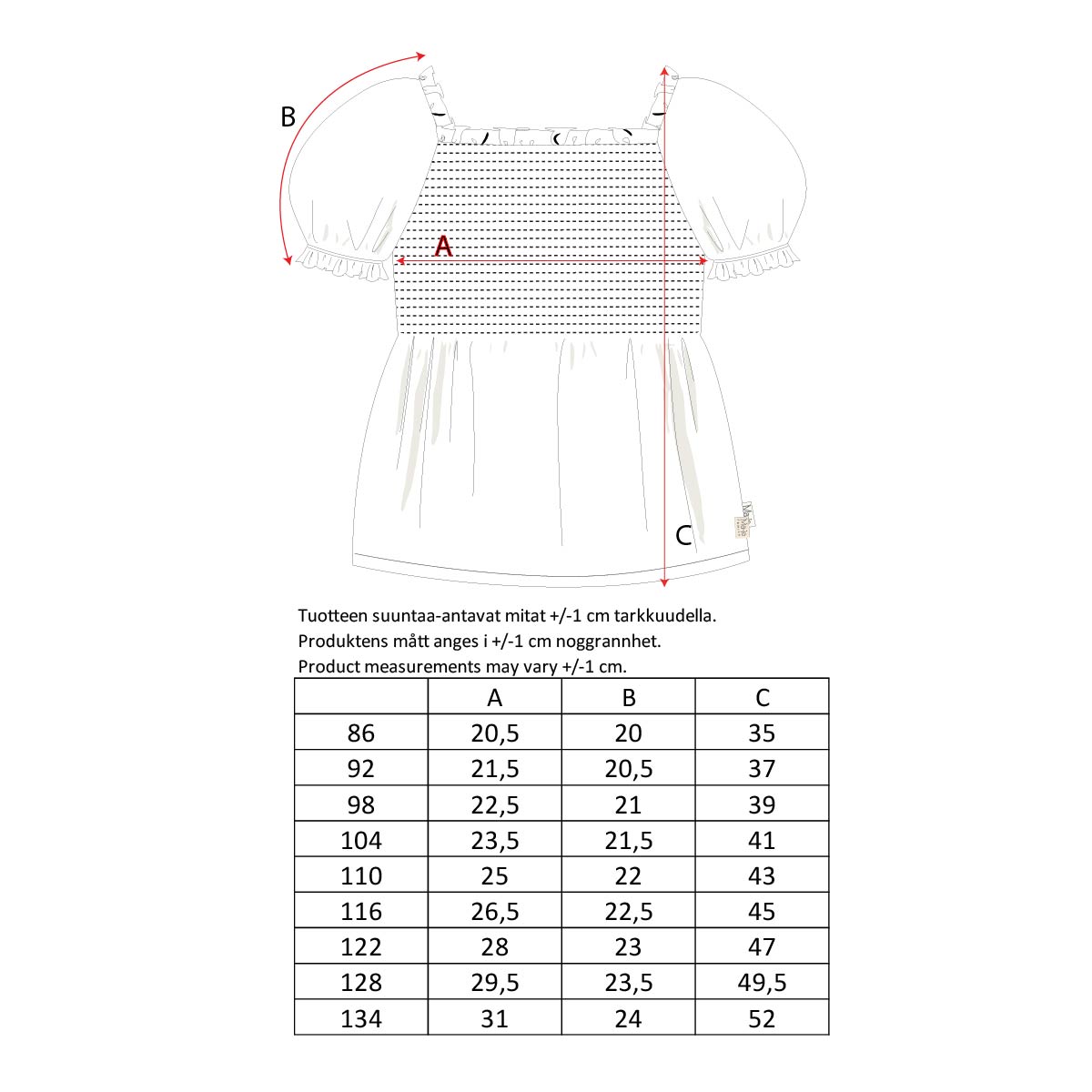 Sinilintu-pusero, luonnonvalkoinen